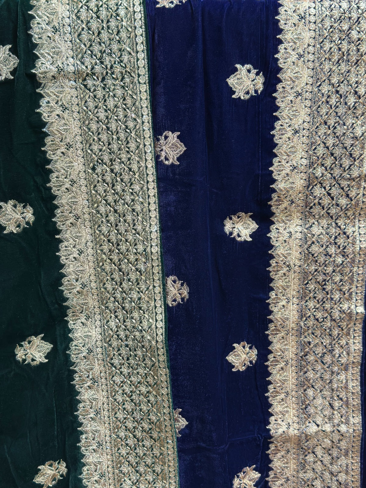 CELESTIAL EMBROIDERY WITH FLOWER STARS VELVET SHAWL