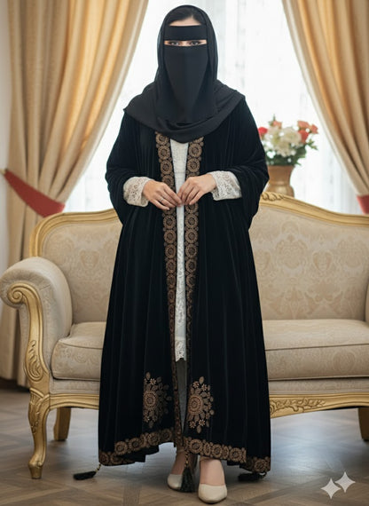 SUNFLOWER NAG EMBEDDED VELVET SHAWL