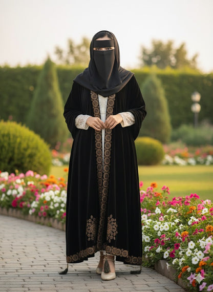 SUNFLOWER NAG EMBEDDED VELVET SHAWL