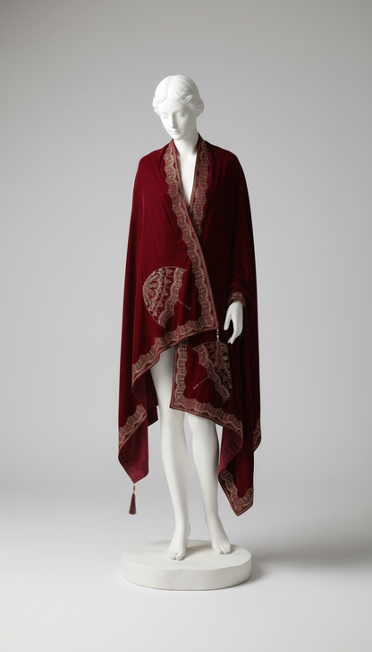NAZRANA EMBRODERY VELVET SHAWL