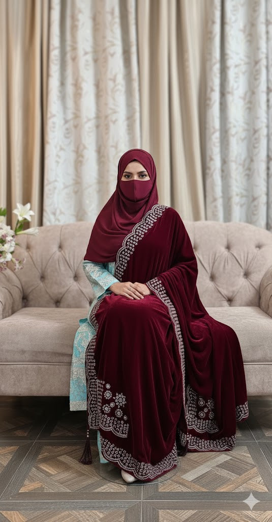 STARFISH NAG EMBEDDED VELVET SHAWL